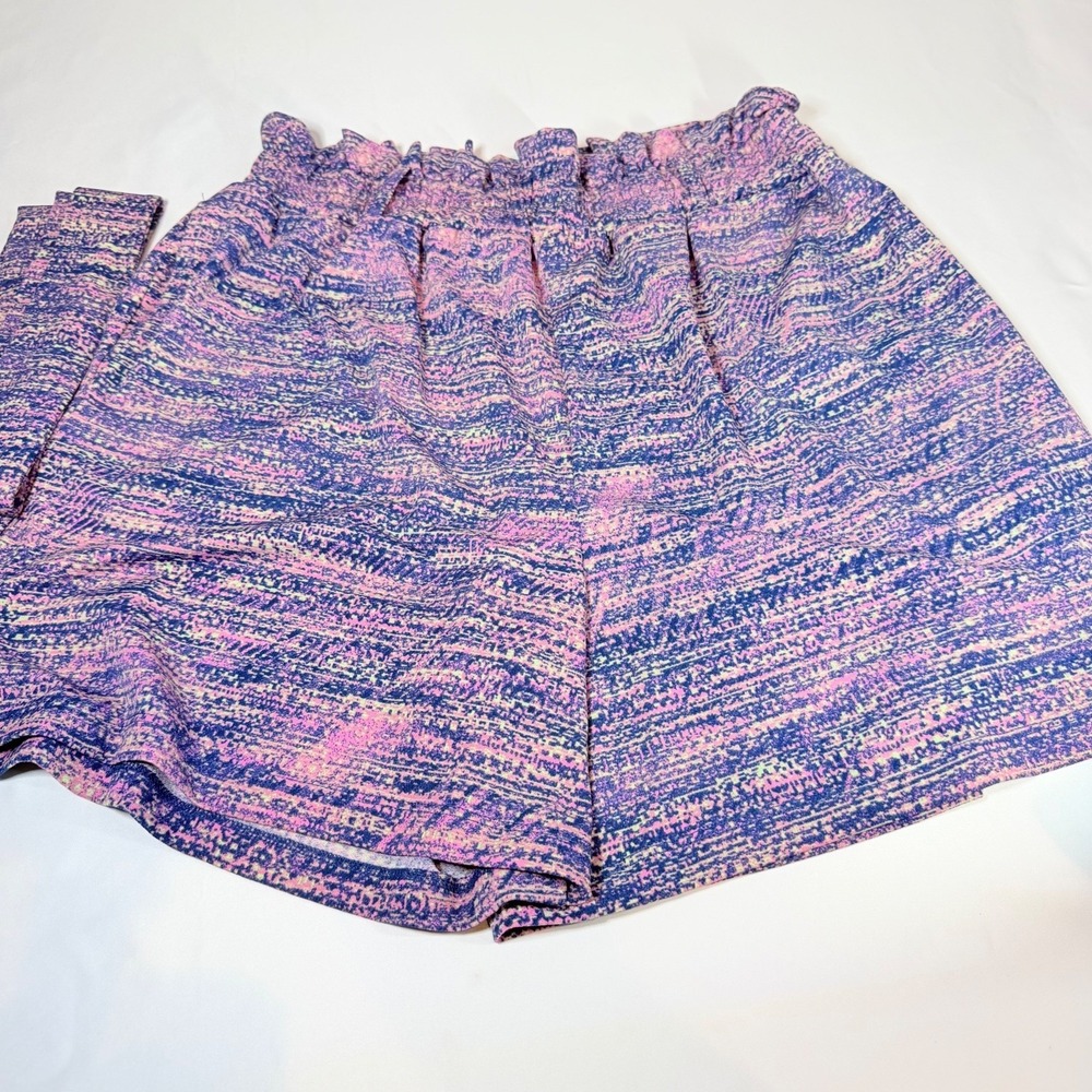 LuLaRoe Shorts Women's S Small Multicolor Elastic Waist Pockets Stretch Knit